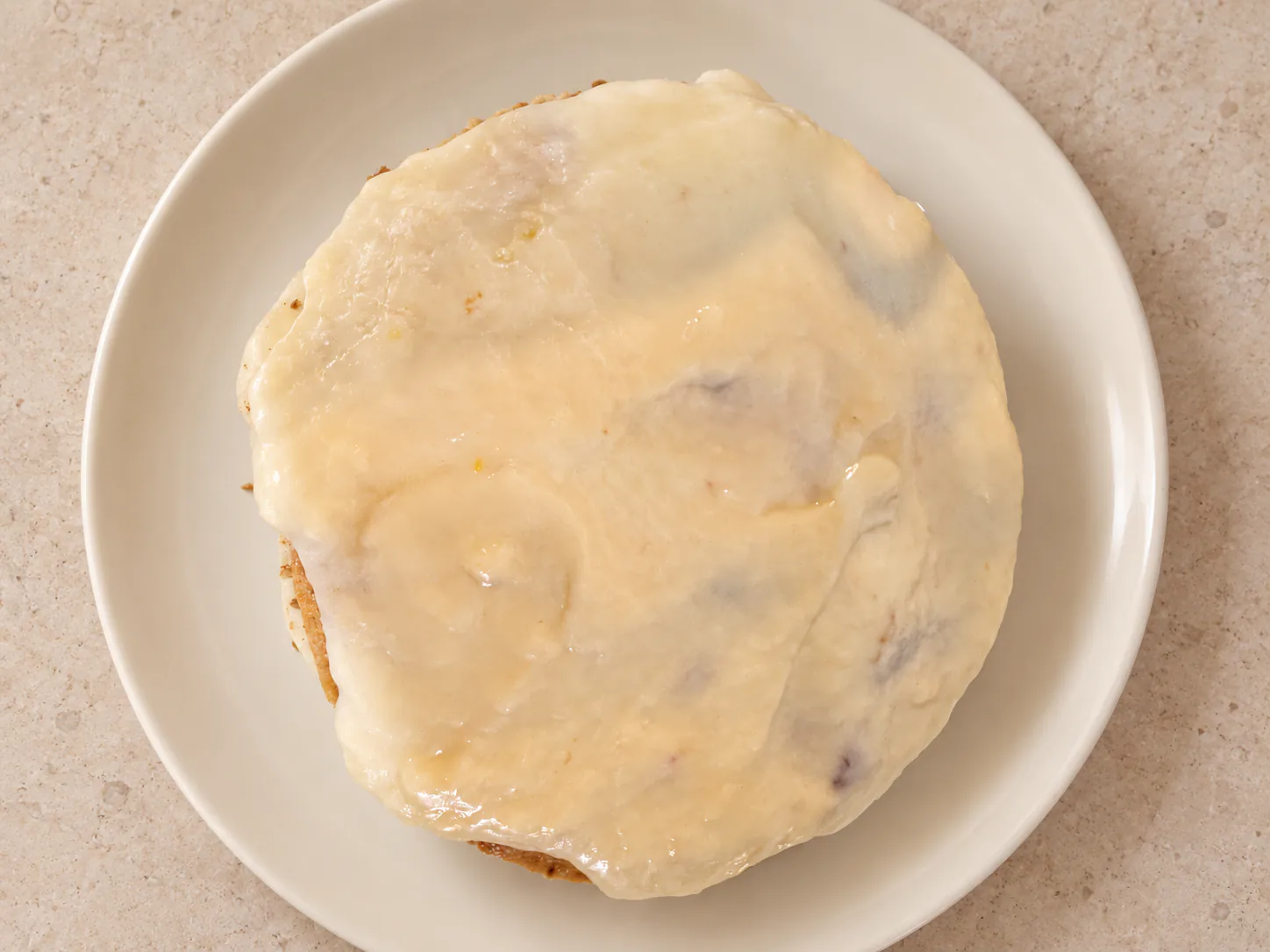 Napoleon pastry layer covered with custard